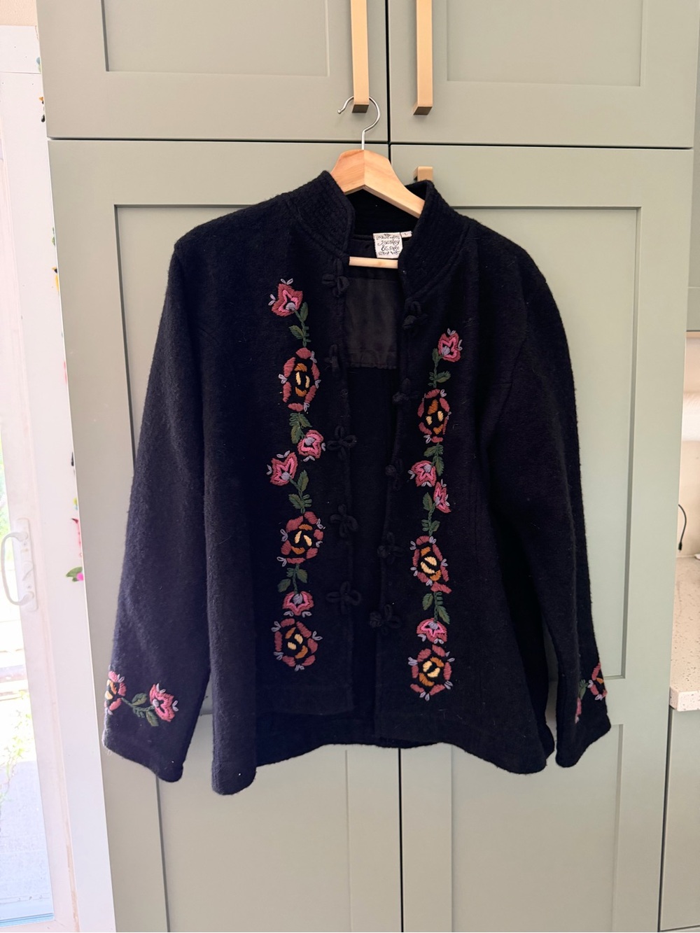 Parsley & Sage Black Coat with Dark Lining